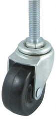 Value Collection - 3" Diam x 1-1/4" Wide x 4" OAH Stem Mount Swivel Caster - Polyolefin (Polyflex), 250 Lb Capacity, 1/2-13 x 1-1/2" Threaded Stem - Eagle Tool & Supply