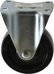 Value Collection - 4" Diam x 1-1/4" Wide x 5-13/32" OAH Top Plate Mount Rigid Caster - Phenolic, 230 Lb Capacity, Roller Bearing, 2-7/8 x 3-5/8" Plate - Eagle Tool & Supply