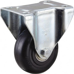 Value Collection - 3" Diam x 1-1/4" Wide x 4-3/8" OAH Top Plate Mount Rigid Caster - Polyurethane, 110 Lb Capacity, Ball Bearing, 2-7/8 x 3-5/8" Plate - Eagle Tool & Supply
