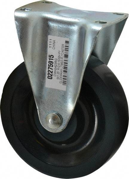 Value Collection - 5" Diam x 1-1/4" Wide x 6-15/32" OAH Top Plate Mount Rigid Caster - Polyurethane, 220 Lb Capacity, Ball Bearing, 2-7/8 x 3-5/8" Plate - Eagle Tool & Supply