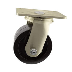 Value Collection - 4" Diam x 2" Wide x 5-5/8" OAH Top Plate Mount Swivel Caster - Polyurethane, 600 Lb Capacity, Delrin Bearing, 4 x 4-1/2" Plate - Eagle Tool & Supply