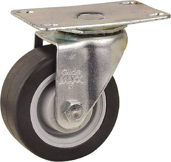 Value Collection - 3" Diam x 1-1/4" Wide x 3-3/4" OAH Top Plate Mount Swivel Caster - Polyurethane, 210 Lb Capacity, Ball Bearing, 3-5/8 x 2-7/8" Plate - Eagle Tool & Supply