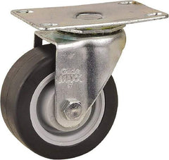 Value Collection - 3" Diam x 1-1/4" Wide x 3-3/4" OAH Top Plate Mount Swivel Caster - Polyurethane, 210 Lb Capacity, Ball Bearing, 3-5/8 x 2-7/8" Plate - Eagle Tool & Supply