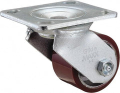 Value Collection - 3" Diam x 2" Wide x 4-1/2" OAH Top Plate Mount Swivel Caster - Polyurethane, 540 Lb Capacity, Roller Bearing, 4 x 4-1/2" Plate - Eagle Tool & Supply