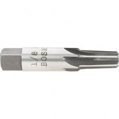 Interstate - 1/8" Pipe, 0.362" Diam, 0.316" Small End Diam, Straight Shank, 3/4" Flute, Taper Pipe Reamer - Eagle Tool & Supply