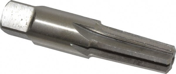 Interstate - 1/4" Pipe, 0.472" Diam, 13/32" Small End Diam, Straight Shank, 1-1/16" Flute, Taper Pipe Reamer - Eagle Tool & Supply