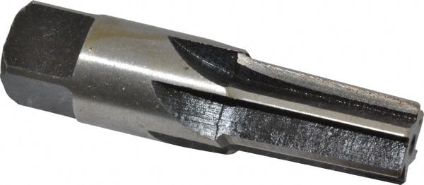 Interstate - 3/8" Pipe, 0.606" Diam, 0.54" Small End Diam, Straight Shank, 1-1/16" Flute, Taper Pipe Reamer - Eagle Tool & Supply
