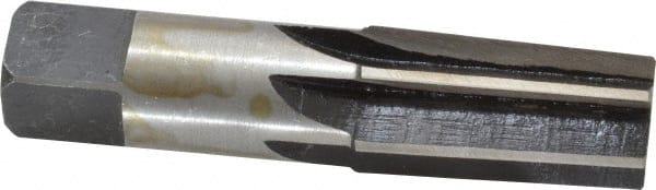Interstate - 1/2" Pipe, 3/4" Diam, 0.665" Small End Diam, Straight Shank, 1-3/8" Flute, Taper Pipe Reamer - Eagle Tool & Supply