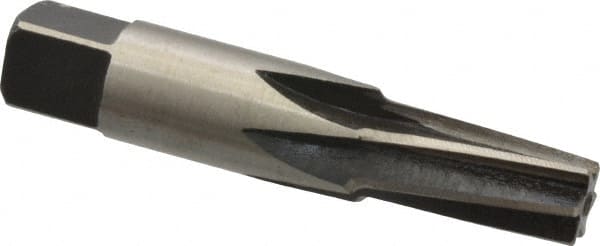 Interstate - 1/8" Pipe, 0.362" Diam, 0.316" Small End Diam, Straight Shank, 3/4" Flute, Taper Pipe Reamer - Eagle Tool & Supply