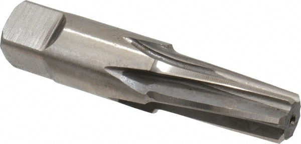 Interstate - 1/4" Pipe, 0.472" Diam, 13/32" Small End Diam, Straight Shank, 1-1/16" Flute, Taper Pipe Reamer - Eagle Tool & Supply