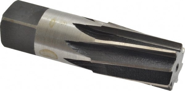 Interstate - 3/4" Pipe, 0.962" Diam, 7/8" Small End Diam, Straight Shank, 1-3/8" Flute, Taper Pipe Reamer - Eagle Tool & Supply