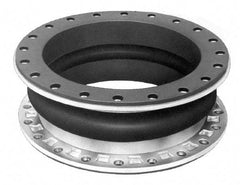 Mercer Rubber - 2" Pipe, Natural Rubber Single Arch Pipe Expansion Joint - 6" Long, 3/4" Extension, 1-3/4" Compression, 220 Max psi, Flanged - Eagle Tool & Supply