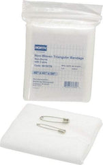 North - 56" Long x 40" Wide, Triangular Non-Adhesive Bandage - White, Sterile, Cotton Bandage - Eagle Tool & Supply