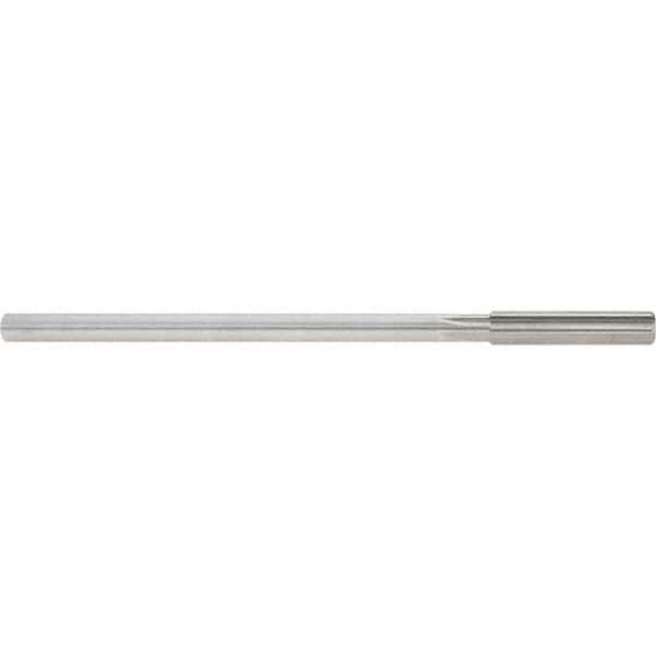 Made in USA - 3/8" High Speed Steel 6 Flute Chucking Reamer - Straight Flute, 0.3105" Straight Shank, 1-3/4" Flute Length, 7" OAL - Eagle Tool & Supply