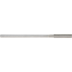 Made in USA - 3/8" High Speed Steel 6 Flute Chucking Reamer - Straight Flute, 0.3105" Straight Shank, 1-3/4" Flute Length, 7" OAL - Eagle Tool & Supply