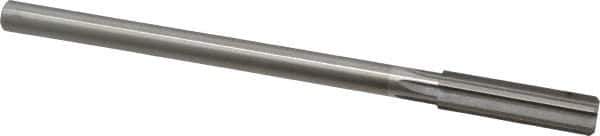 Made in USA - 15/32" High Speed Steel 6 Flute Chucking Reamer - Straight Flute, 0.373" Straight Shank, 1-3/4" Flute Length, 7" OAL - Eagle Tool & Supply