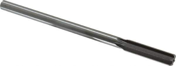 Made in USA - 17/32" High Speed Steel 6 Flute Chucking Reamer - Straight Flute, 0.4355" Straight Shank, 2" Flute Length, 8" OAL - Eagle Tool & Supply