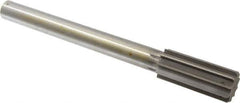 Made in USA - 1-3/8" High Speed Steel 10 Flute Chucking Reamer - Straight Flute, 1" Straight Shank, 3-1/4" Flute Length, 12" OAL - Eagle Tool & Supply
