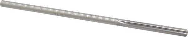 Made in USA - #2 High Speed Steel 6 Flute Chucking Reamer - Straight Flute, 0.2173" Straight Shank, 1-1/2" Flute Length, 6" OAL - Eagle Tool & Supply