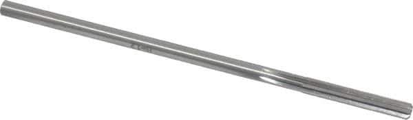 Made in USA - #8 High Speed Steel 6 Flute Chucking Reamer - Straight Flute, 0.1895" Straight Shank, 1-1/4" Flute Length, 5" OAL - Eagle Tool & Supply