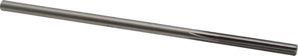 Made in USA - #11 High Speed Steel 6 Flute Chucking Reamer - Straight Flute, 0.186" Straight Shank, 1-1/4" Flute Length, 5" OAL - Eagle Tool & Supply