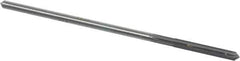 Made in USA - #18 High Speed Steel 6 Flute Chucking Reamer - Straight Flute, 0.1595" Straight Shank, 1-1/8" Flute Length, 4-1/2" OAL - Eagle Tool & Supply