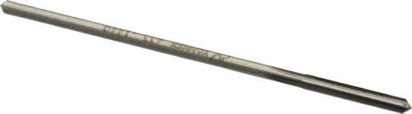Made in USA - #27 High Speed Steel 4 Flute Chucking Reamer - Straight Flute, 0.135" Straight Shank, 1" Flute Length, 4" OAL - Eagle Tool & Supply