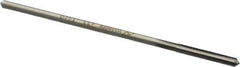 Made in USA - #27 High Speed Steel 4 Flute Chucking Reamer - Straight Flute, 0.135" Straight Shank, 1" Flute Length, 4" OAL - Eagle Tool & Supply