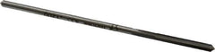 Made in USA - #31 High Speed Steel 4 Flute Chucking Reamer - Straight Flute, 0.112" Straight Shank, 7/8" Flute Length, 3-1/2" OAL - Eagle Tool & Supply