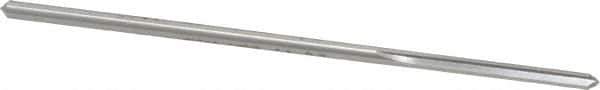 Made in USA - #32 High Speed Steel 4 Flute Chucking Reamer - Straight Flute, 0.112" Straight Shank, 7/8" Flute Length, 3-1/2" OAL - Eagle Tool & Supply