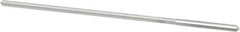 Made in USA - #37 High Speed Steel 4 Flute Chucking Reamer - Straight Flute, 0.095" Straight Shank, 7/8" Flute Length, 3-1/2" OAL - Eagle Tool & Supply