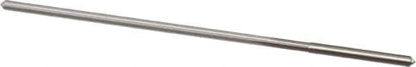 Made in USA - #45 High Speed Steel 4 Flute Chucking Reamer - Straight Flute, 0.0771" Straight Shank, 3/4" Flute Length, 3" OAL - Eagle Tool & Supply