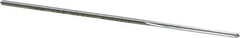 Made in USA - #51 High Speed Steel 4 Flute Chucking Reamer - Straight Flute, 0.066" Straight Shank, 3/4" Flute Length, 3" OAL - Eagle Tool & Supply