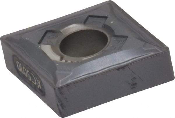 Kennametal - CNMG321 FF Grade KC5010 Carbide Turning Insert - TiAlN Finish, 80° Diamond, 3/8" Inscr Circle, 1/8" Thick, 1/64" Corner Radius - Eagle Tool & Supply