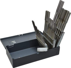 Made in USA - 1/16" to 1/2", Chucking Reamer Set - Straight Flute, Right Hand Cut, 29 Pieces - Eagle Tool & Supply