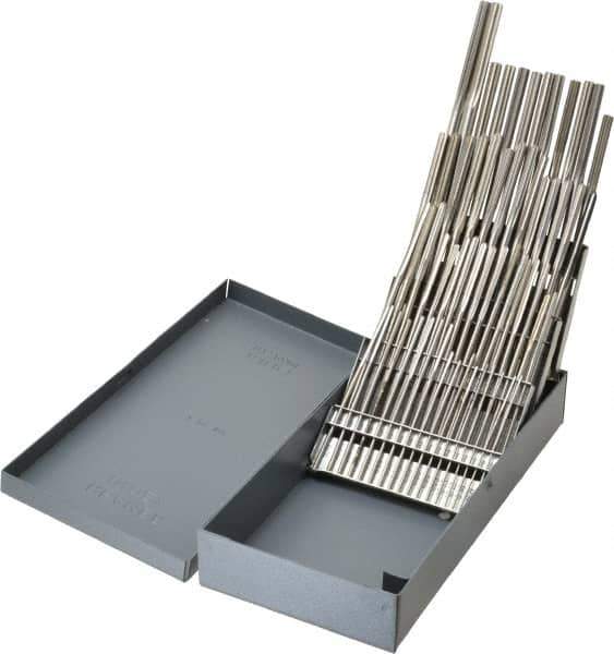 Made in USA - #1 to #60, Chucking Reamer Set - Straight Flute, Right Hand Cut, 60 Pieces - Eagle Tool & Supply