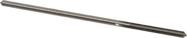 Made in USA - 3.5mm High Speed Steel 4 Flute Chucking Reamer - Straight Flute, 0.135" Straight Shank, 1" Flute Length, 4" OAL - Eagle Tool & Supply