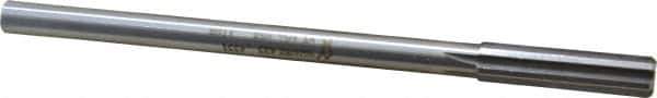 Made in USA - 11mm High Speed Steel 6 Flute Chucking Reamer - Straight Flute, 0.373" Straight Shank, 1-3/4" Flute Length, 7" OAL - Eagle Tool & Supply
