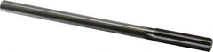 Made in USA - 12.5mm High Speed Steel 6 Flute Chucking Reamer - Straight Flute, 0.4355" Straight Shank, 2" Flute Length, 8" OAL - Eagle Tool & Supply