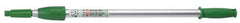 Unger - 96" Long x 1" Diam Aluminum Handle for Unger Products - Threaded Connection, Silver, Telescoping - Eagle Tool & Supply