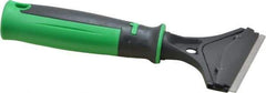 Unger - Stiff Carbon Steel 1-Edge Scraper - 4" Blade Length, Plastic Handle - Eagle Tool & Supply