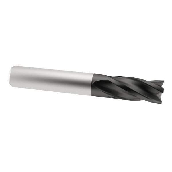 M.A. Ford - 1/2", 1" LOC, 1/2" Shank Diam, 3" OAL, 3 Flute, Solid Carbide Square End Mill - Single End, TiAlN Finish, Spiral Flute, 30° Helix, Centercutting, Right Hand Cut, Right Hand Flute, Series 116 - Eagle Tool & Supply