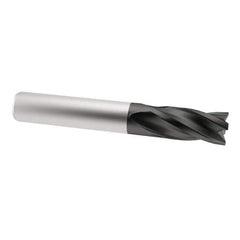 M.A. Ford - 1/2", 1" LOC, 1/2" Shank Diam, 3" OAL, 3 Flute, Solid Carbide Square End Mill - Single End, TiAlN Finish, Spiral Flute, 30° Helix, Centercutting, Right Hand Cut, Right Hand Flute, Series 116 - Eagle Tool & Supply