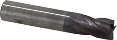 M.A. Ford - 3/8", 5/8" LOC, 3/8" Shank Diam, 2" OAL, 4 Flute, Solid Carbide Square End Mill - Single End, TiAlN Finish, Spiral Flute, 30° Helix, Centercutting, Right Hand Cut, Right Hand Flute, Series 163 - Eagle Tool & Supply