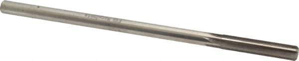 Interstate - 19/64" High Speed Steel Chucking Reamer - Straight Flute, 0.2792" Straight Shank, 1-1/2" Flute Length, 6" OAL - Eagle Tool & Supply