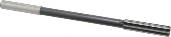 Interstate - 1/2" High Speed Steel Chucking Reamer - Straight Flute, 0.4355" Straight Shank, 2" Flute Length, 8" OAL - Eagle Tool & Supply