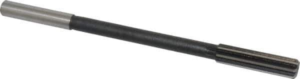 Interstate - 33/64" High Speed Steel Chucking Reamer - Straight Flute, 0.4355" Straight Shank, 2" Flute Length, 8" OAL - Eagle Tool & Supply