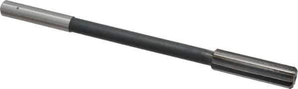 Interstate - 9/16" High Speed Steel Chucking Reamer - Straight Flute, 0.4355" Straight Shank, 2" Flute Length, 8" OAL - Eagle Tool & Supply