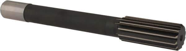 Interstate - 1-1/2" High Speed Steel Chucking Reamer - Straight Flute, 1-1/4" Straight Shank, 3-1/2" Flute Length, 12-1/2" OAL - Eagle Tool & Supply