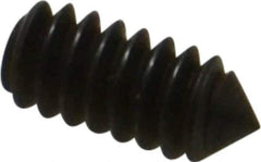 Value Collection - #4-40 UNC, 1/4" OAL, Cone Point Set Screw - Grade 8 Alloy Steel, 0.05" Key - Eagle Tool & Supply